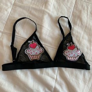 mesh cupcake buckle bralette